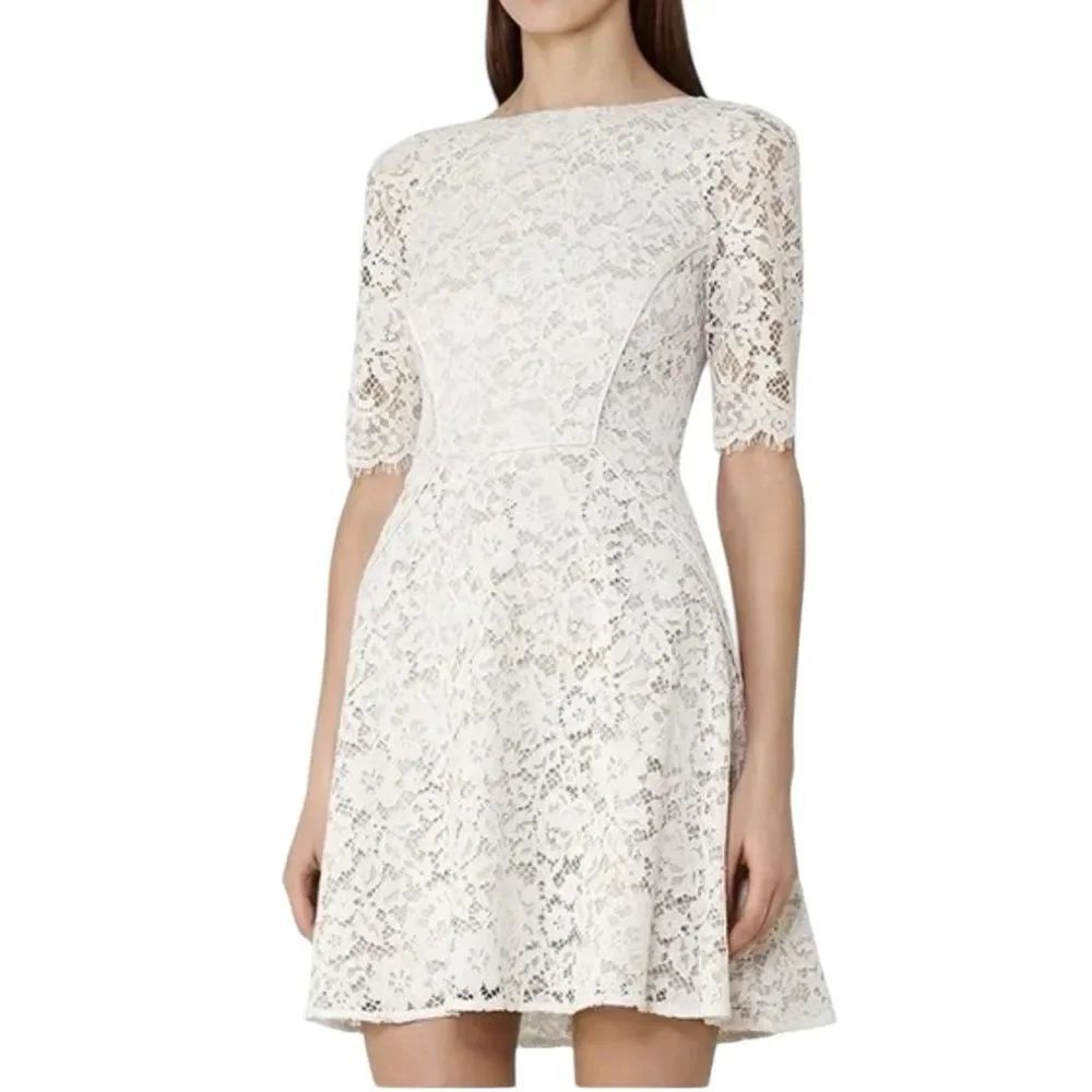 Reiss Ivory Lace Mini Dress size 6